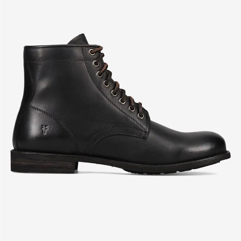 Frye Tyler Flex Lace Up Black Leather Boots Unisex Size 9